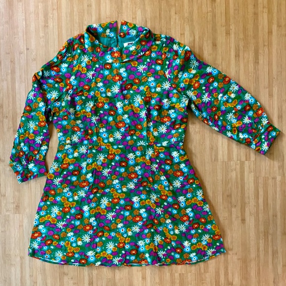 DAWN O’PORTER x JOANIE DAIQUIRI RETRO FLORAL PRINT MINI DRESS SIZE 18 - Picture 15 of 15